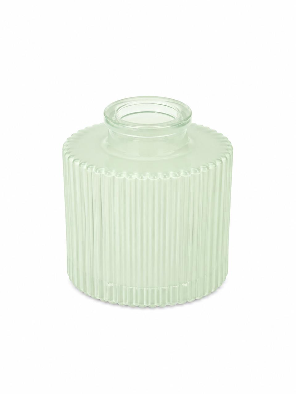 Ribbed Decorative Glass Vase - 8cm