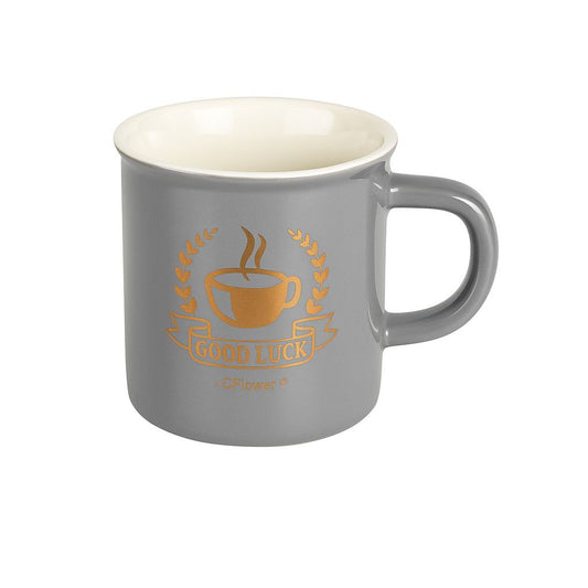 "Good Luck" Grey Espresso Mug