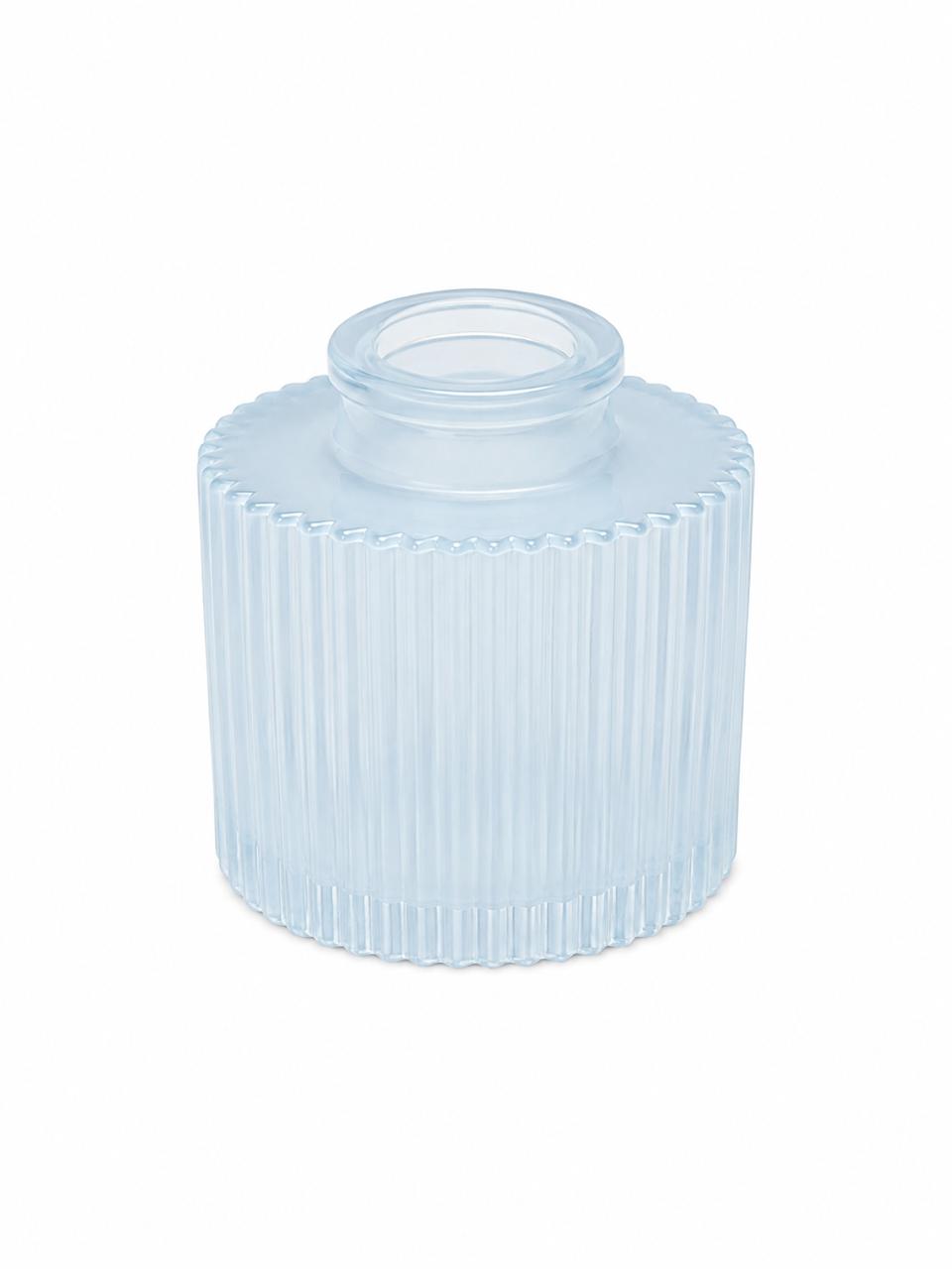 Ribbed Decorative Glass Vase - 8cm