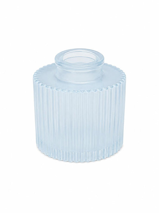 Ribbed Decorative Glass Vase - 8cm