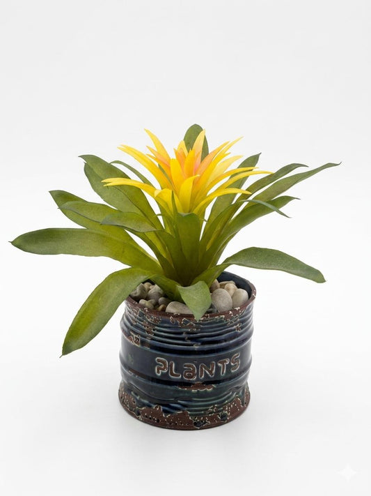 Artificial Yellow Flower Plant in Decorative Pot
