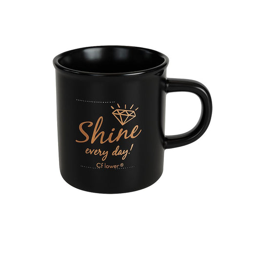 "Shine Every Day" Black Espresso Mug