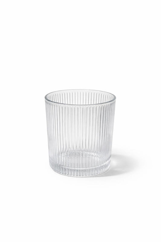 Ribbed Clear Tumbler Glass – Set of 6