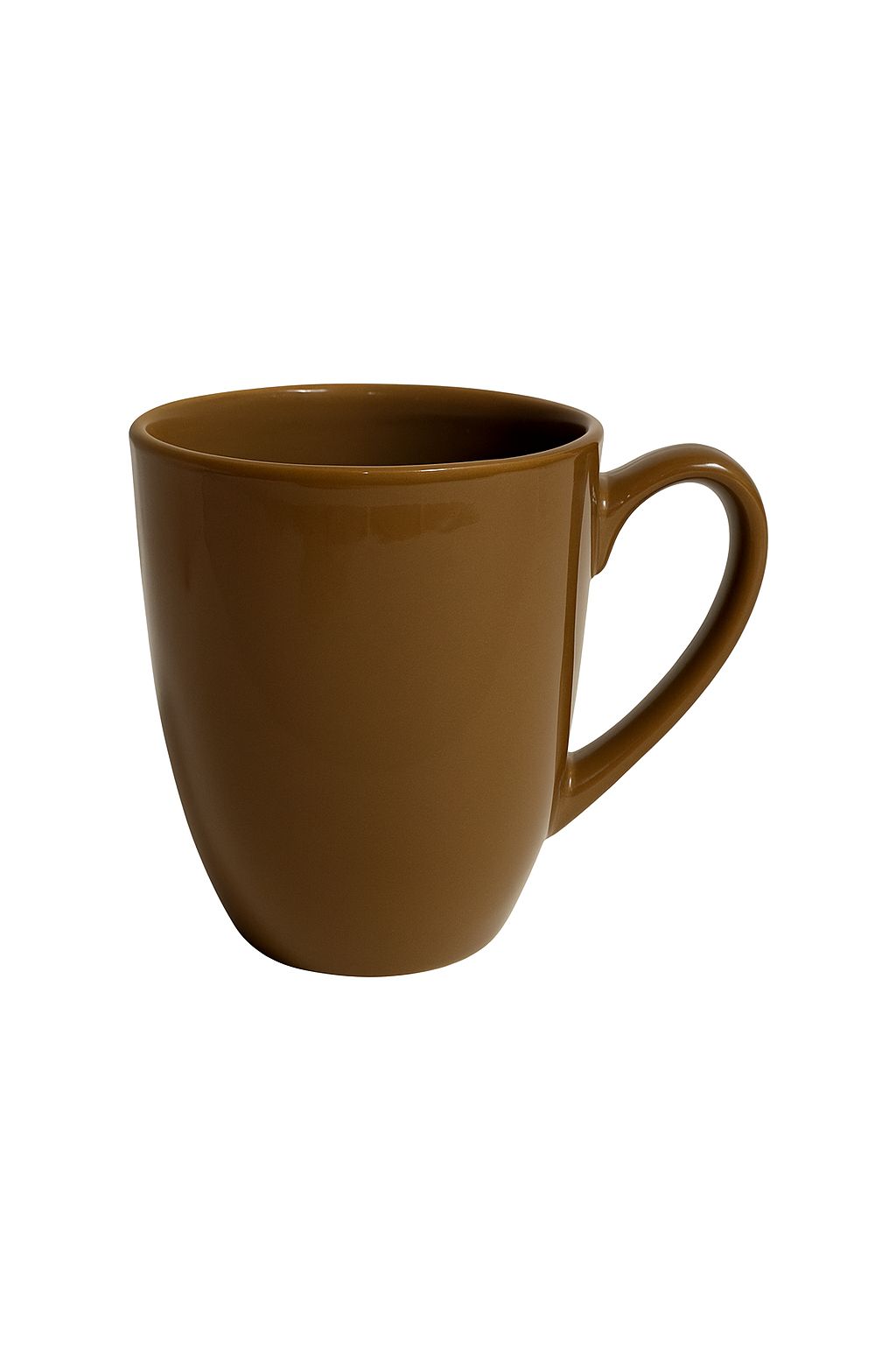 Glossy Caramel Porcelain Mug – 1 Piece