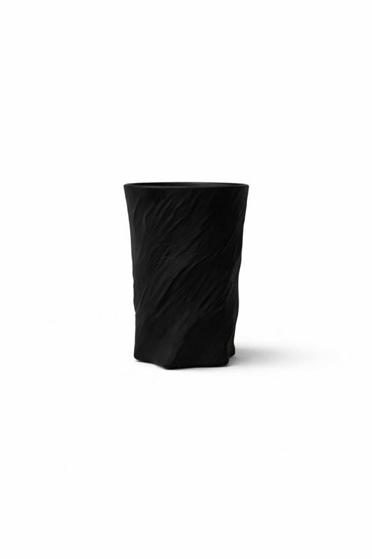 Textured Matte Black Tumbler Set of 6
