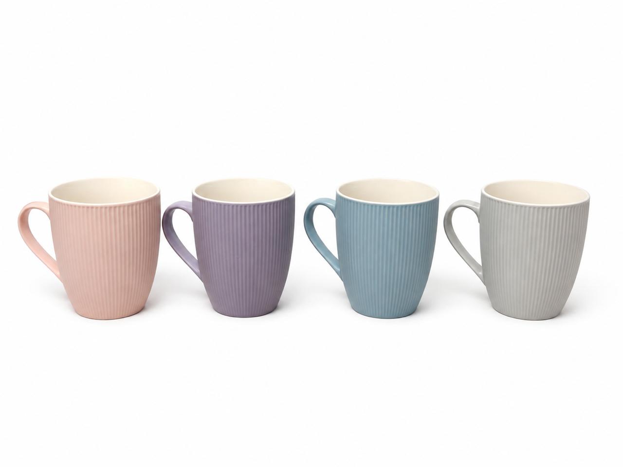 Ribbed Coffee Mug Set of 4