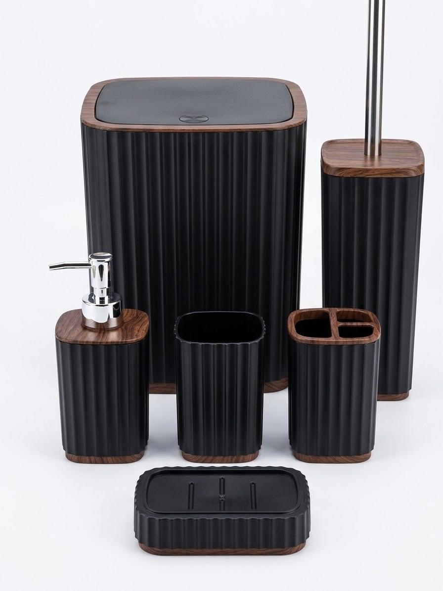 Modern Ribbed Bathroom Set