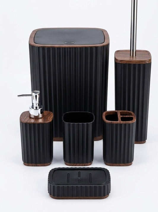 Modern Ribbed Bathroom Set