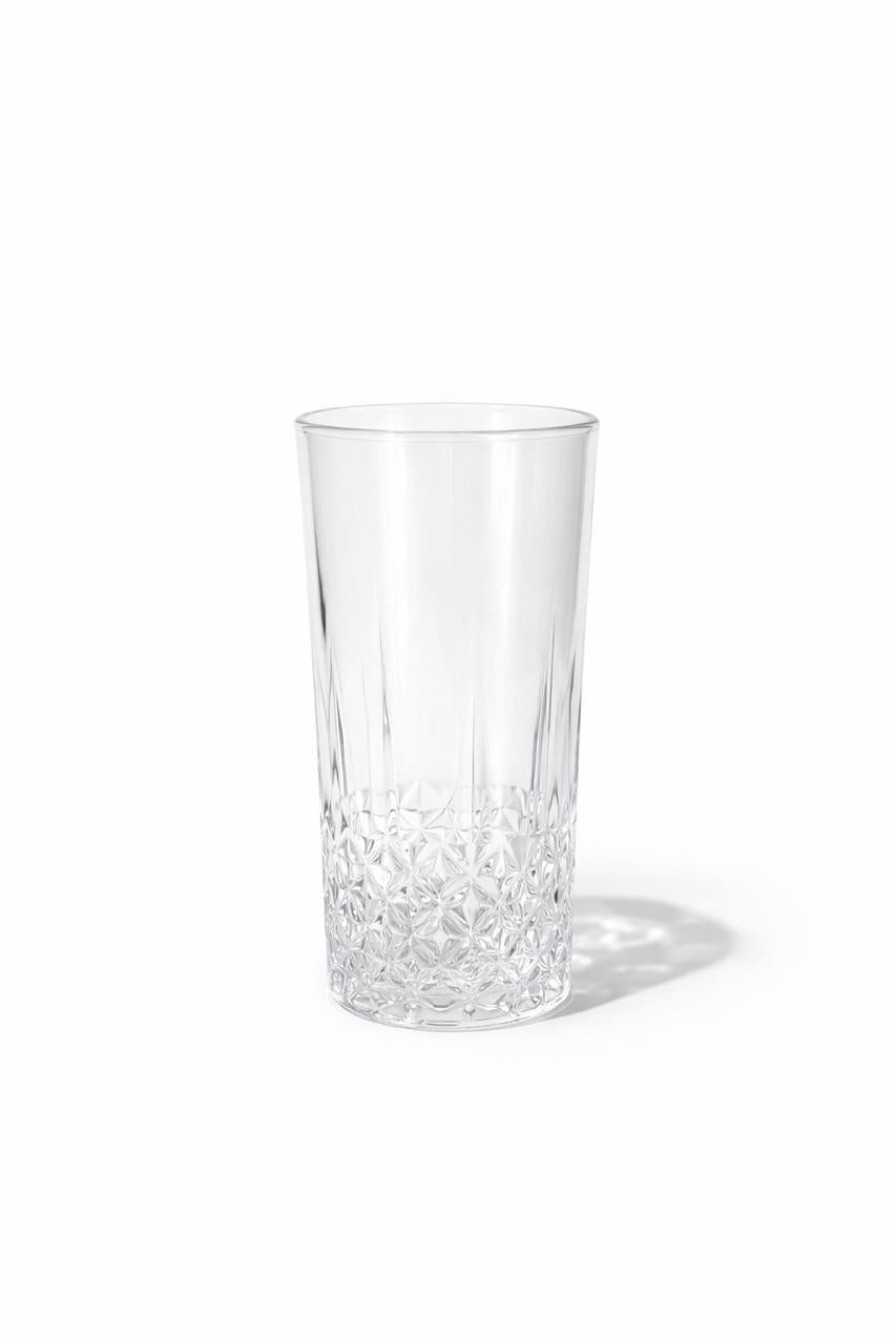 Tall Elegant Pattern Glass – Set of 6