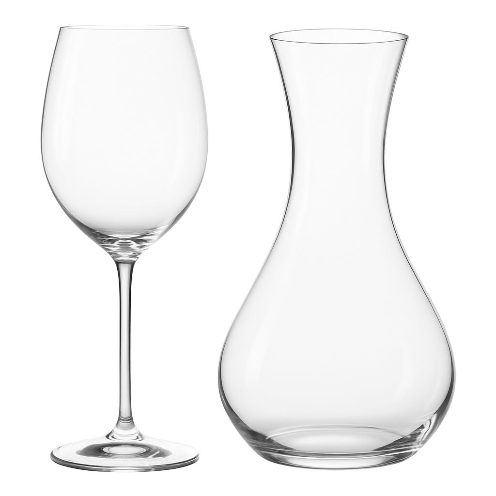 Wine Glass & Carafe Set – 7 Pieces (6 Glasses + 1 Carafe)