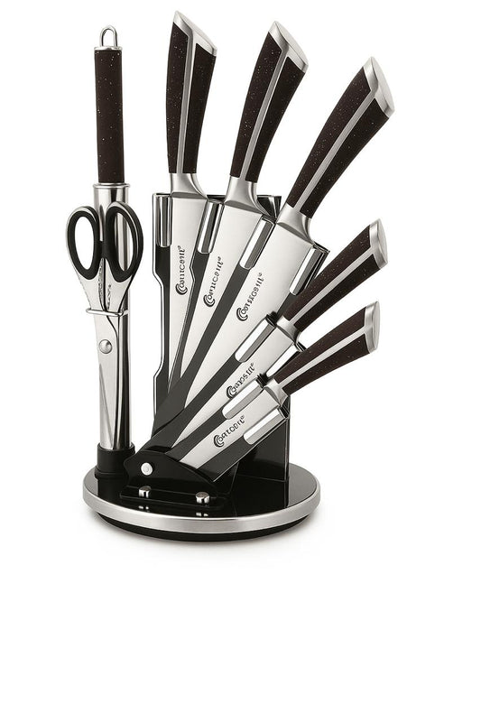 Cortacore 7-Piece Premium Knife Set with Rotating Stand