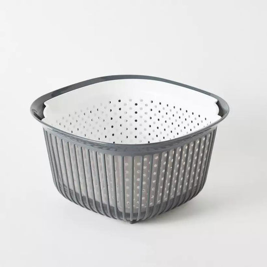 2-in-1 Plastic Colander & Bowl Set