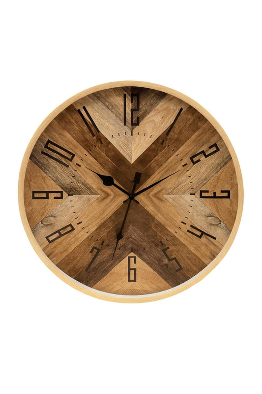 Rustic Wooden Wall Clock