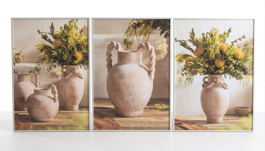 Botanical Vase Wall Art Trio