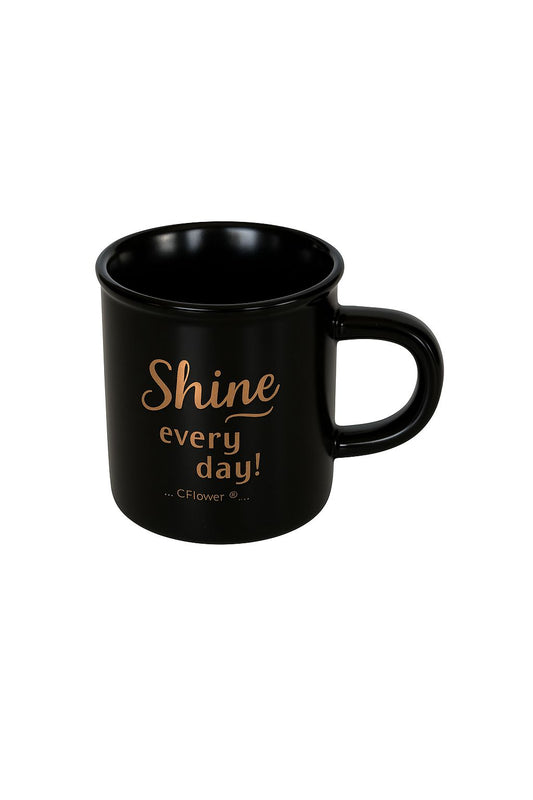 "Shine Every Day" Espresso Mug – Black
