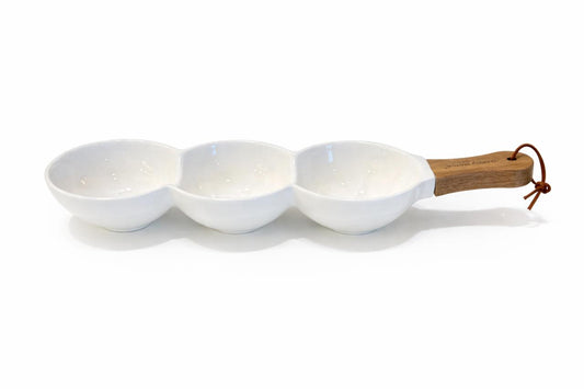 Triple Serving Bowl with Handle