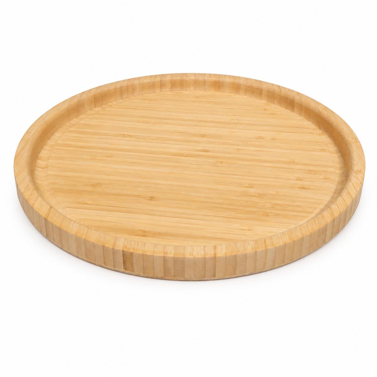 Round Bamboo Serving Tray