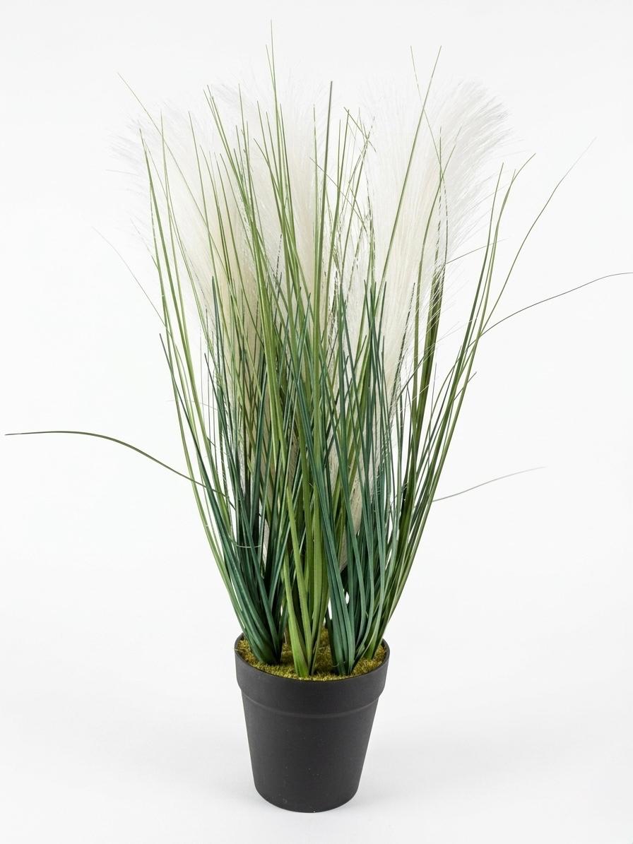 Artificial Tall Grass Plant in Black Pot