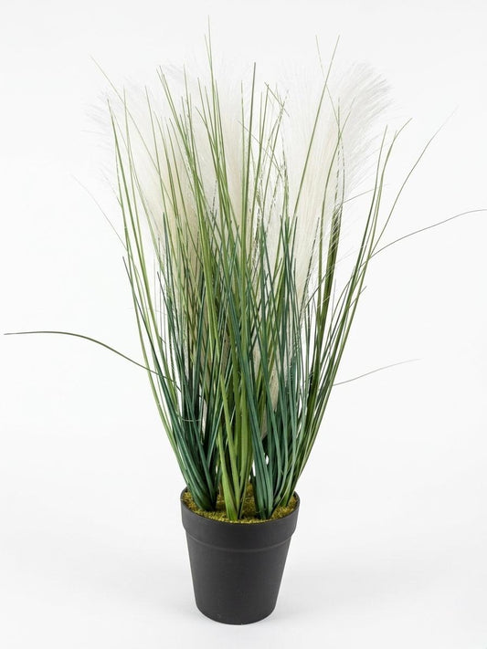 Artificial Tall Grass Plant in Black Pot