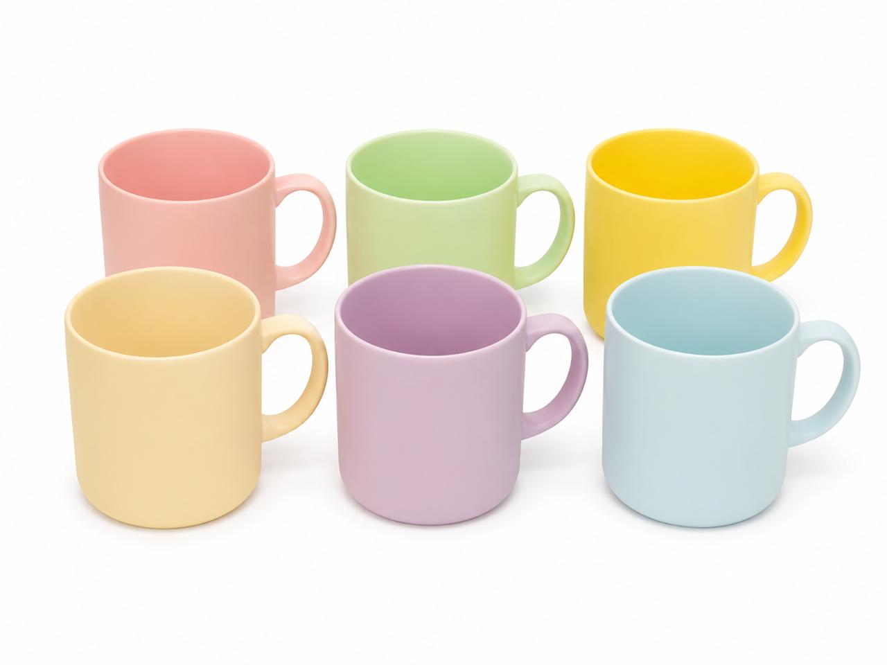 Contemporary Pastel Mug Set of 6