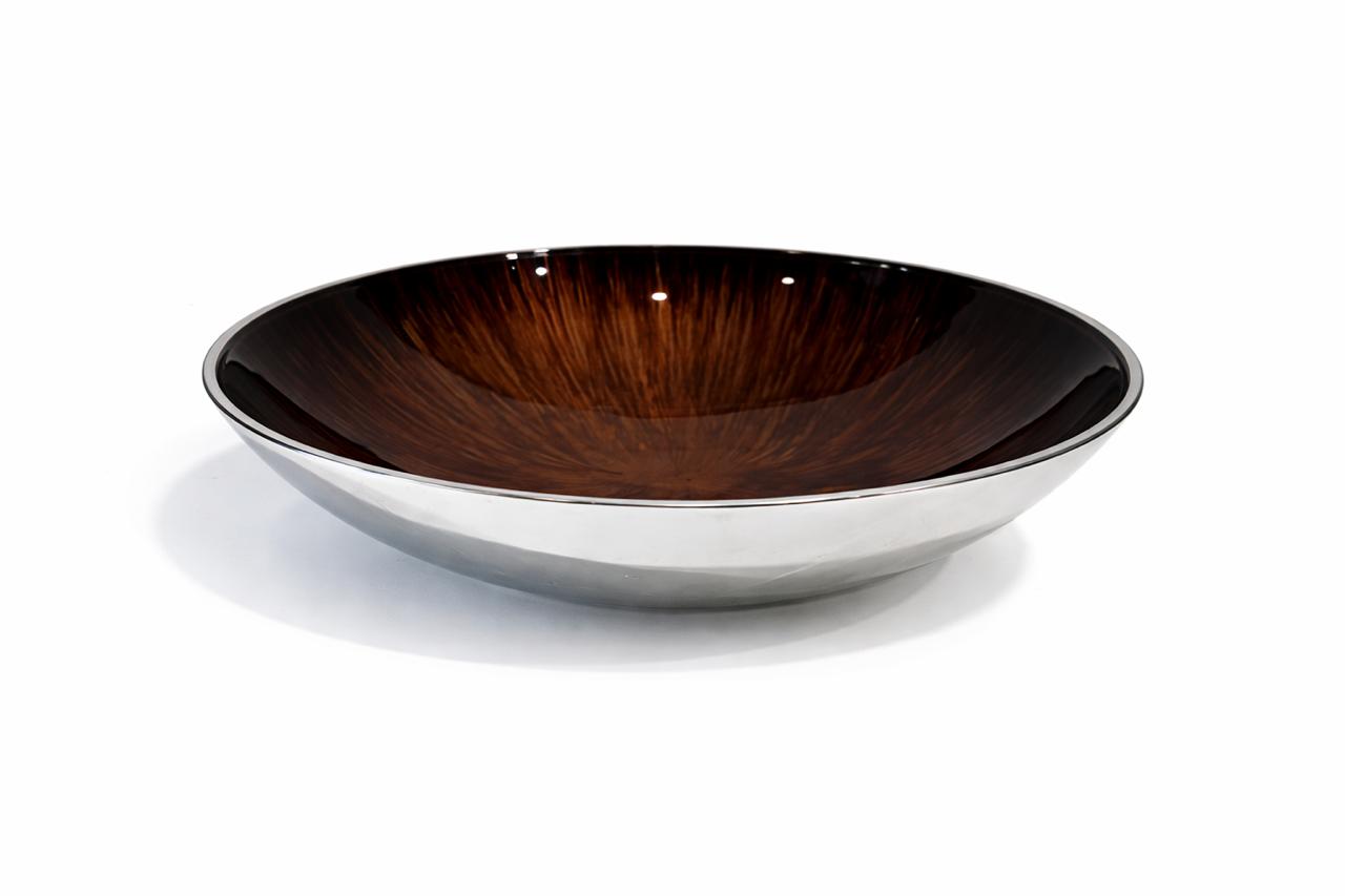 Brown Glazed Serving Bowl
