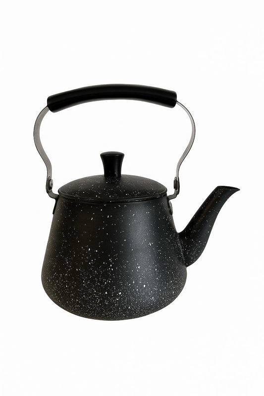 Black Speckled Enamel Teapot