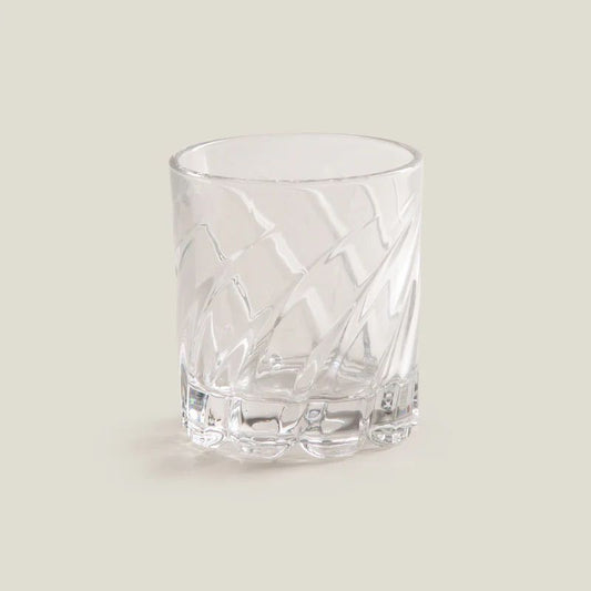 Swirl-Cut Glass Tumbler – Set of 6