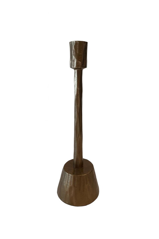 Hammered Bronze Candle Holder