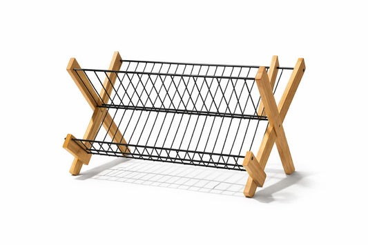 Wood & Metal Folding Storage Rack