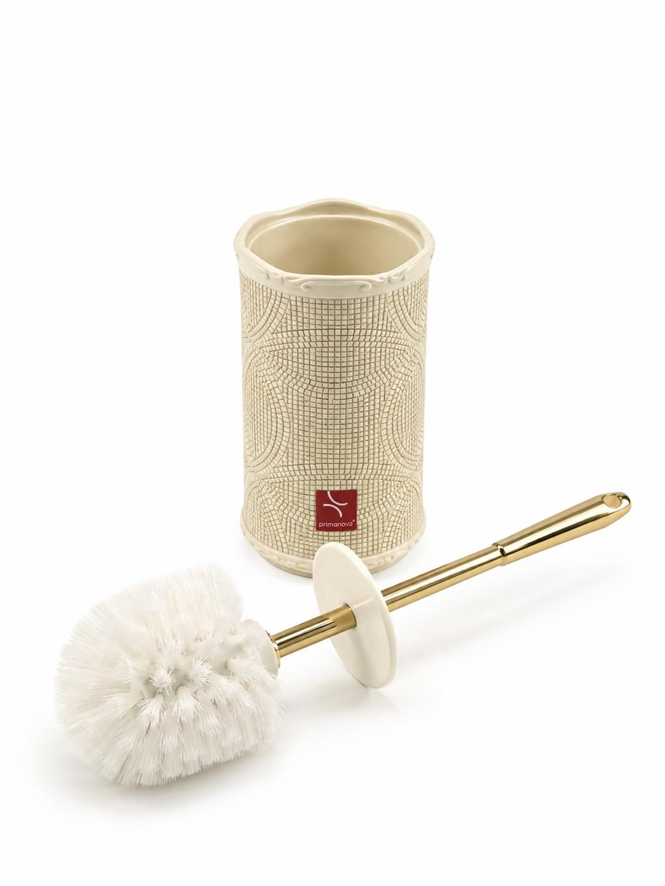 Luxury Ivory & Gold Toilet Brush Holder