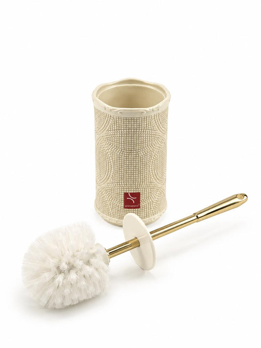 Luxury Ivory & Gold Toilet Brush Holder