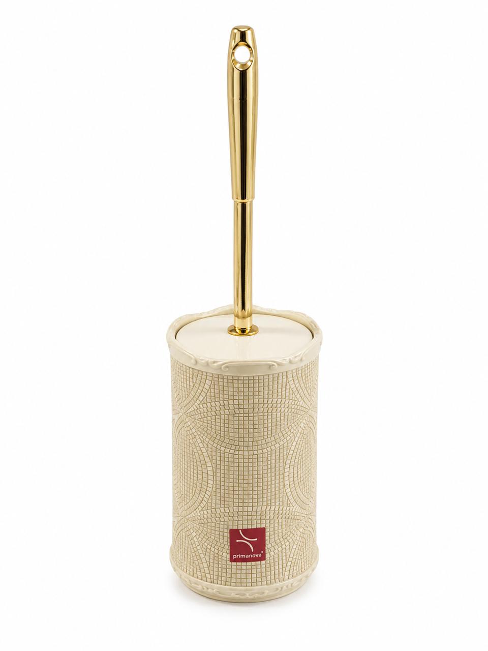 Luxury Ivory & Gold Toilet Brush Holder