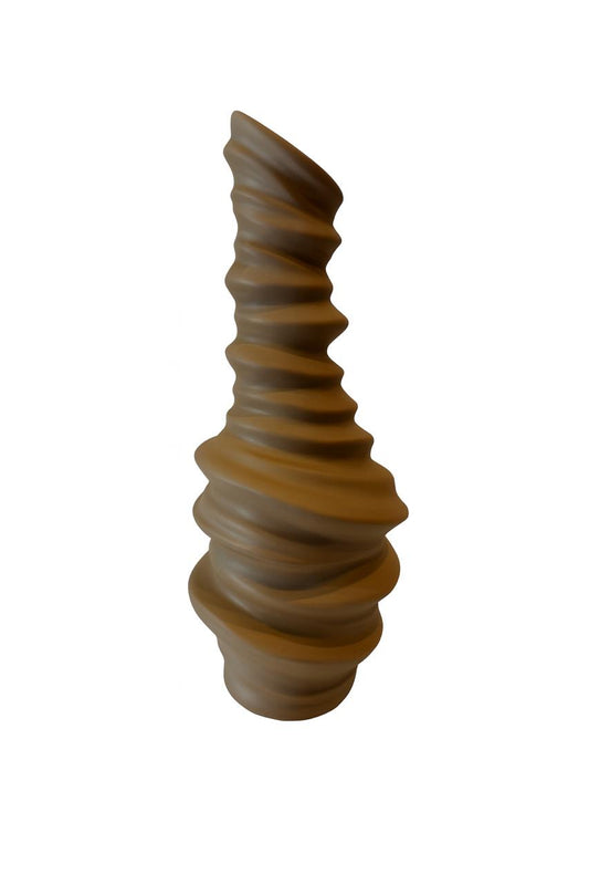 Tall porcelain Vase – Spiral Wave Design