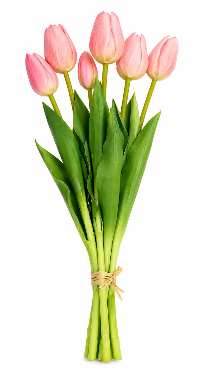 Artificial Pink Tulip Bouquet Set of 7