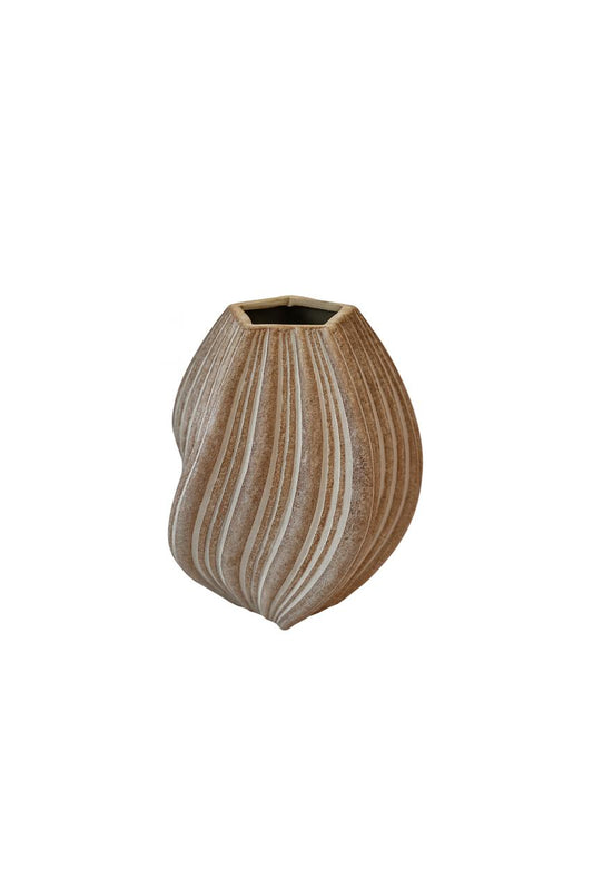 Textured porcelain Vase – Natural Earth Tone