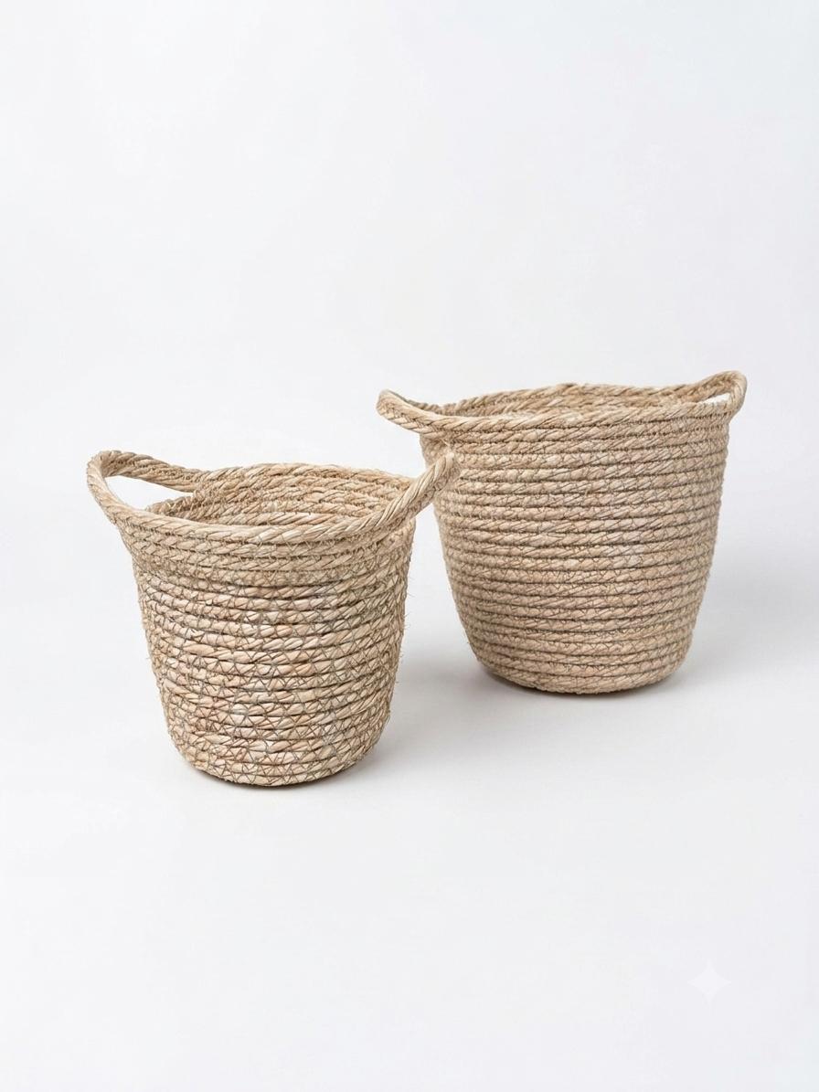Handwoven Storage Basket Duo