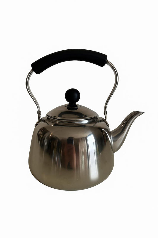 Stainless Steel Teapot with Heat-Resistant Handle
