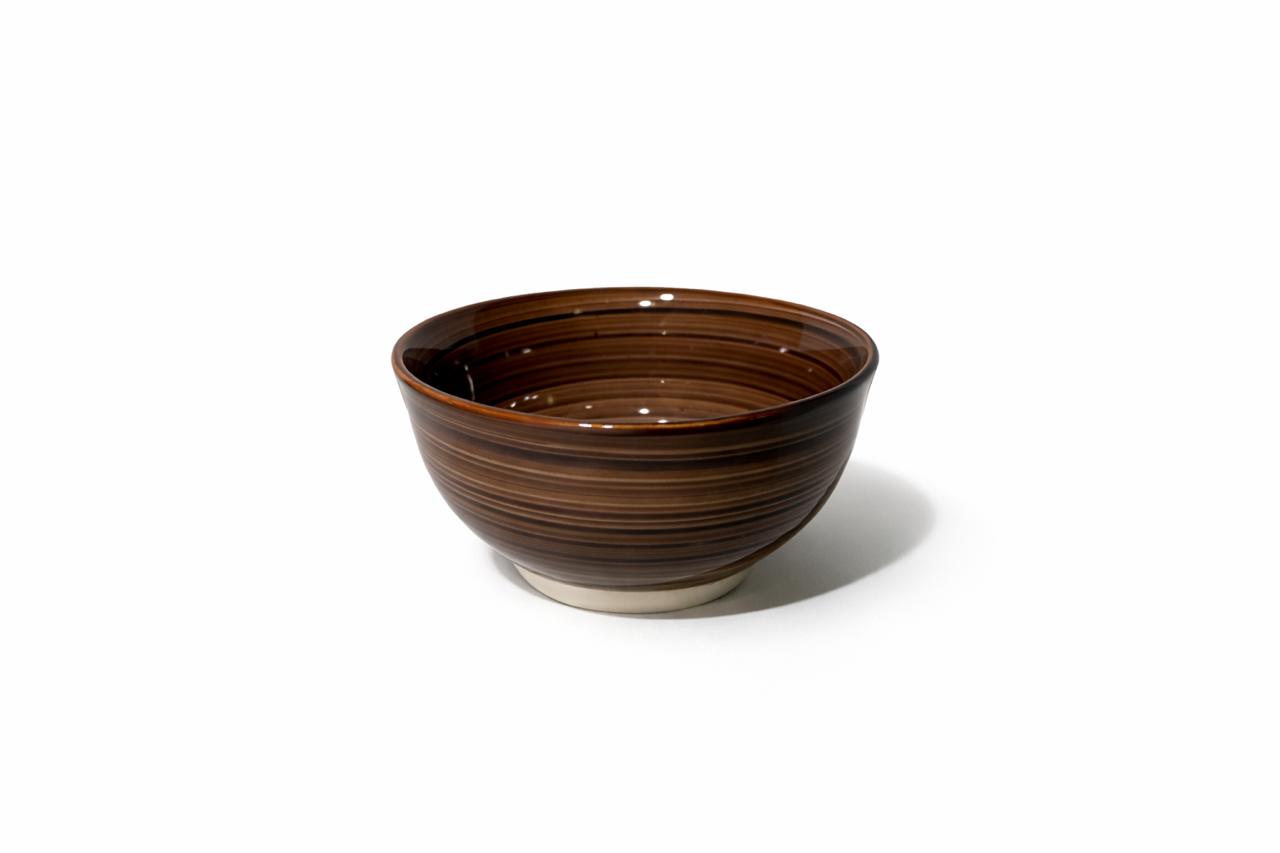 Brown Stoneware Bowl Set of 6