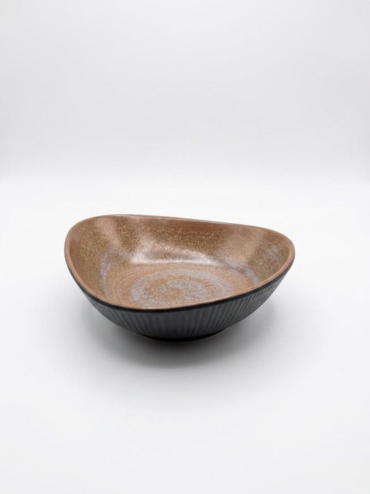 Textured Asymmetric Serving Bowl