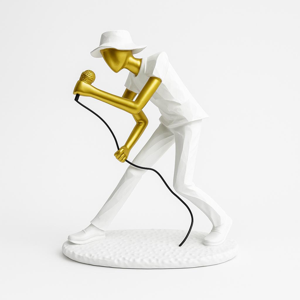 Golden Singer Figurine