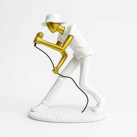 Golden Singer Figurine