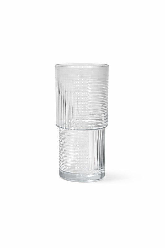 Textured Clear Glass Tumbler Set of 6
