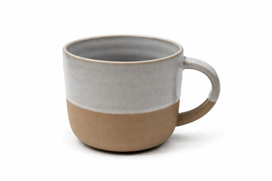 Two-Tone Stoneware Mug – Natural Grey & Sand set of 6