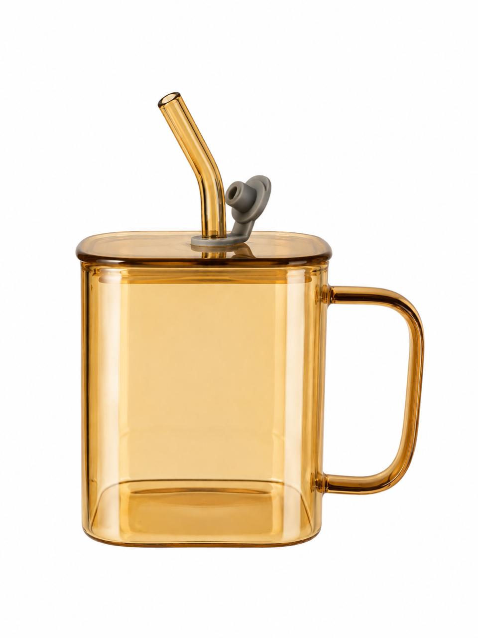 Lidded Tumbler with Reusable Straw