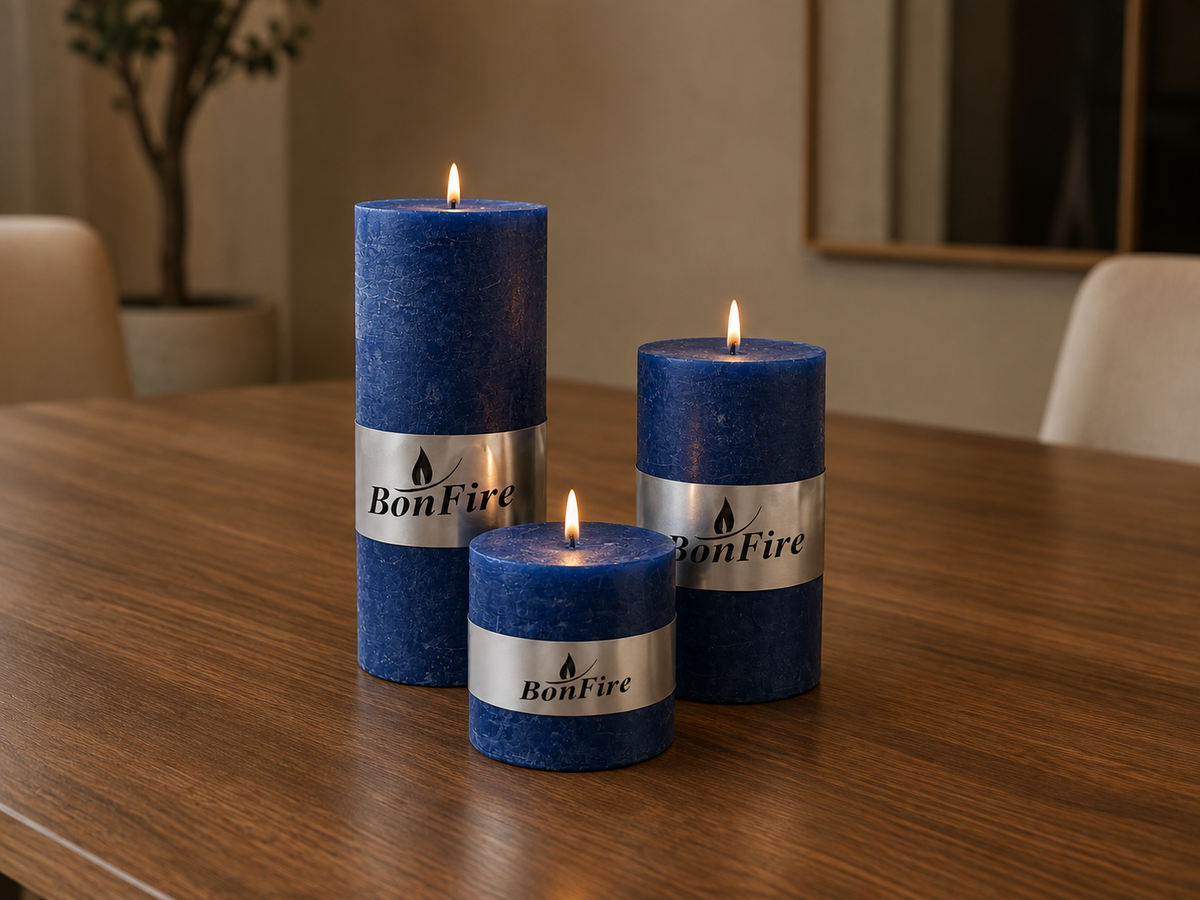 Decorative Pillar Candle Set