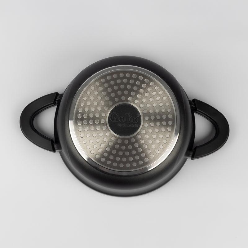 Deep Non-Stick Stockpot with Glass Lid Casserole – GeBe Collection