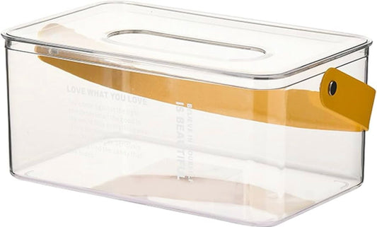 Modern Clear Acrylic Tissue Box – “Love What You Love”