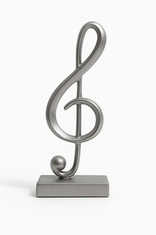 Silver Treble Clef Sculpture (Set of 3)
