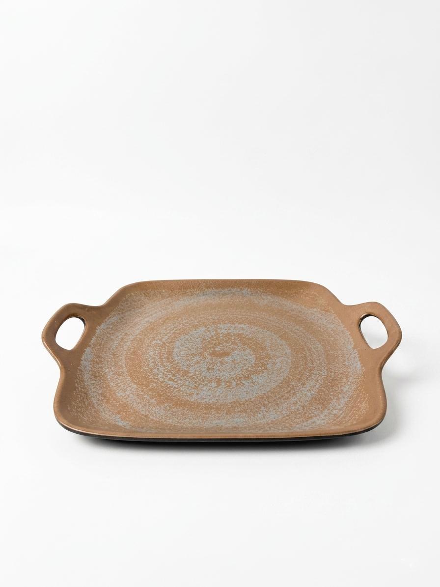 Rustic Rectangular Serving Tray with Handles