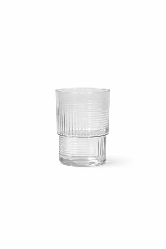 Stackable Ribbed Glass Tumbler Set of 6